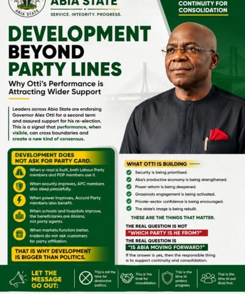 Development Beyond Party Lines: Why Otti’s Performance Is Attracting Wider Support – By Prof Chukwuemeka Ifegwu Eke