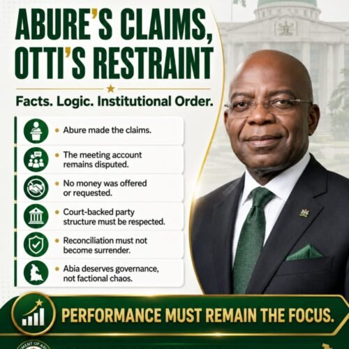 Abure’s Claims, Otti’s Restraint And The Difference Between Reconciliation And Surrender- By Prof Chukwuemeka Ifegwu Eke