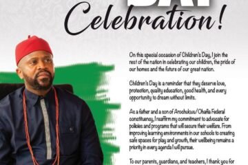 Children’s Day Celebration: Ikenna Nicolas Ukwa Promises Great Future For Children Of  Arochukwu/Ohafia Federal Constituency