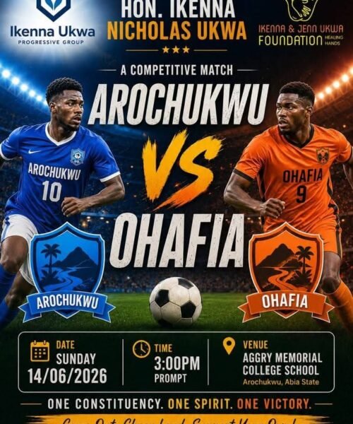 Arochukwu/Ohafia FederalConstituency: Ikenna Ukwa Progressive Group In Collaboration With Ikenna & Jenn Ukwa Foundation Kick-Starts Unity Football Competition