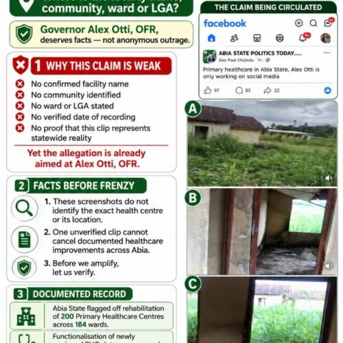 Please, Where Exactly Is This “Abia Primary Healthcare Centre”? – By Pastor Prof. Chukwuemeka Ifegwu Eke
