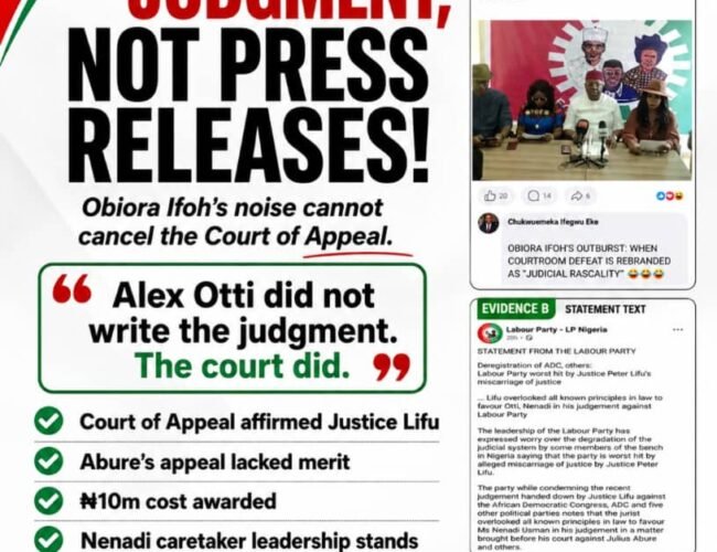 Obiora Ifoh’s Outburst: When Courtroom Defeat Is Rebranded As “Judicial Rascality” – By Pastor Prof. Chukwuemeka Ifegwu Eke
