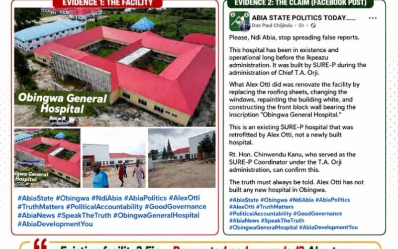 Haha! Government Is A Continum. Must A Governor Demolish An Inherited Hospital Before Renovation Will Count? – By Pastor Prof.  Chukwuemeka Ifegwu Eke