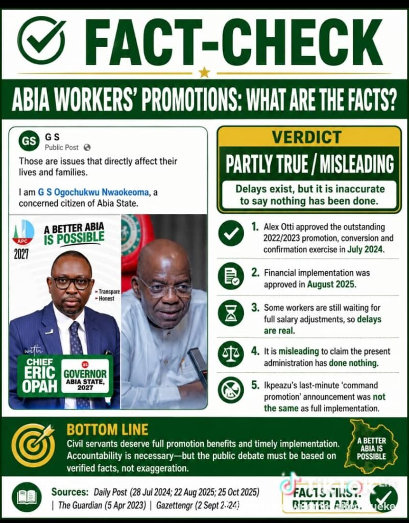 Fact-Check: Let Us Discuss Abia Workers' Promotions With Facts - By Pastor Prof Chukwuemeka Ifegwu Eke 2 IMG 20260702 WA0021