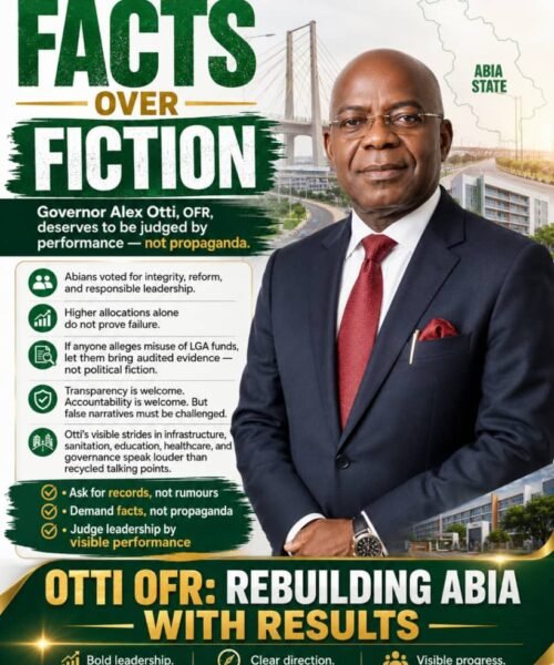 Otti And Abia LGAs: Facts Must Defeat Political Fiction -Pastor Prof Chukwuemeka Ifegwu Eke
