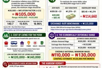 What Should Nigeria’s Minimum Wage Really Be? – A Quantitative Verdict- By Pastor Prof Chukwuemeka Ifegwu Eke