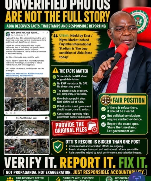 Ngwa Market Refuse Photos: Let Facts Lead, Not Political Ambush – By Pastor Prof Chukwuemeka Ifegwu Eke