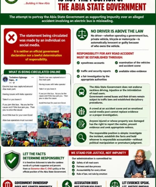One Social-Media Comment Is Not The Position Of The Abia State Government- By Pastor Prof Chukwuemeka Ifegwu Eke