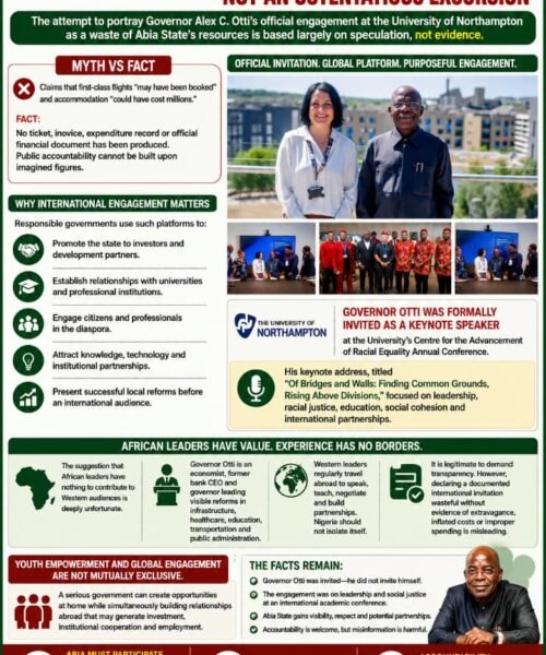 Governor Otti’s UK Engagement Is Strategic Representation- Not An Ostentatious Excursion- By Pastor Prof Chukwuemeka Ifegwu Eke
