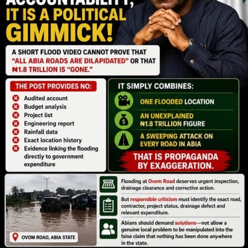 This Is Not Accountability, It Is A Political Gimmick- By Pastor Prof Chukwuemeka Ifegwu Eke