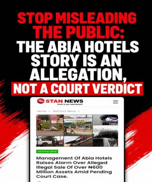 Stop Misleading The Public: The Abia Hotels Story Is An Allegation, Not Court Verdict – By Pastor Prof Chukwuemeka Ifegwu Eke