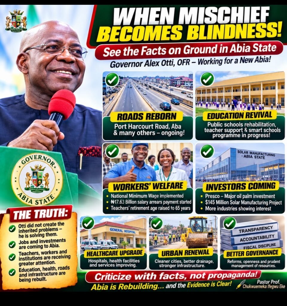 When Mischief Becomes Blindness: A Short Lecture On Governor Alex Otti's Good Works - By Pastor Prof. Chukwuemeka Ifegwu Eke 2 IMG 20260719 WA0026
