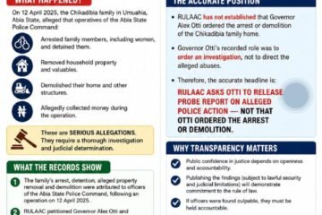 The Chikadibia Case: Distinguishing Facts From Political Propaganda – By Pastor Prof. Chukwuemeka Ifegwu Eke