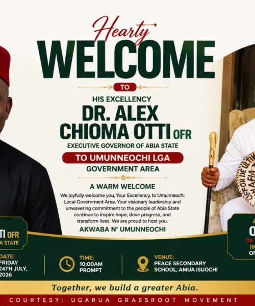 Dr. Osita Offor Rallies Umunneochi For Governor Otti’s Homecoming, Urges Massive  Grassroots Support Ahead Of 2027