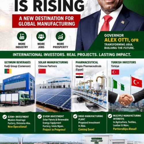 Otti’s Industrial Revolution: How Abia Is Becoming The New Destination For Global Manufacturing Capital- By Pastor Prof. Chukwuemeka Ifegwu Eke