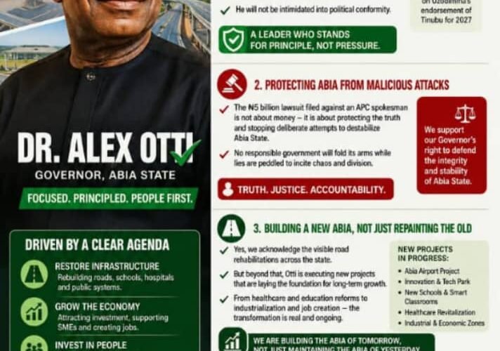 Standing Firm. Delivering Results. Leading Abia Forward; Why We Support Dr. Alex Otti – By Pastor Prof Chukwuemeka Ifegwu Eke