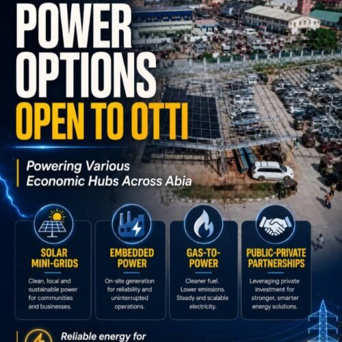 Power Options Open To Otti: Powering Abia’s Economic Hubs – By Pastor Prof Chukwuemeka Ifegwu Eke