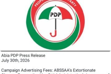PDP’s Selective Outrage Cannot Erase Its Record Of Political Intolerance In Abia – By Pastor Prof Chukwuemeka Ifegwu Eke