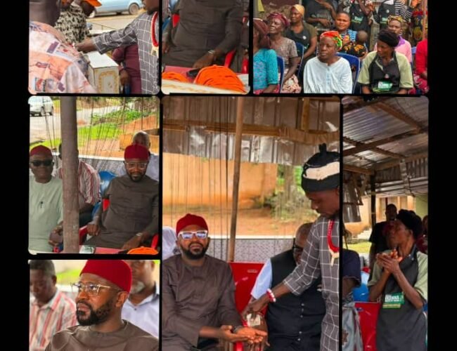 Jubilation As Uburu Ihechiowa Community Honours, Bestows Royal Blessings On Ikenna Ukwa For Attracting Solar Street Lights