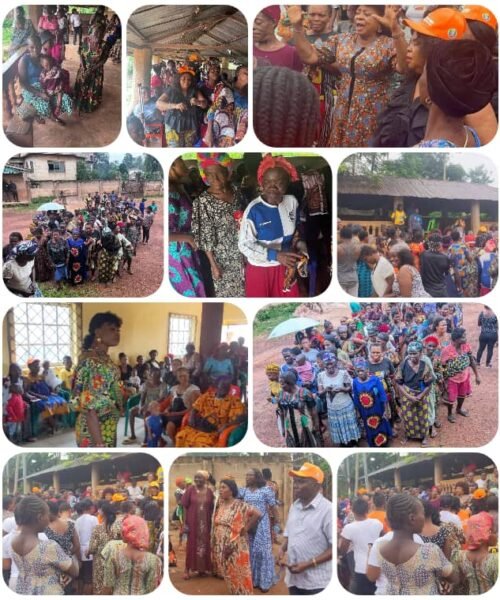 Jubilation As Nkporo Women Receive Gift Items And Cash From APC House Of Reps Candidate For Arochukwu/Ohafia Hon. Chief Ikenna Nicolas Ukwa