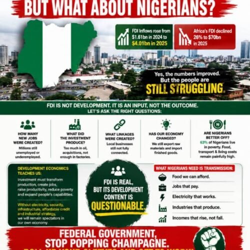 Nigeria’s 148% FDI Jump Is Not Yet Development: FG Should Stop Celebrating Headlines, Roll Up Its Sleeves And Get To Work – By Pastor Prof Chukwuemeka Ifegwu Eke