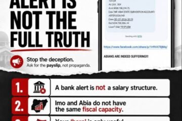 The N158,000 ABSU Salary Story: Where The Deception Begins – By Pastor Prof Chukwuemeka Ifegwu Eke