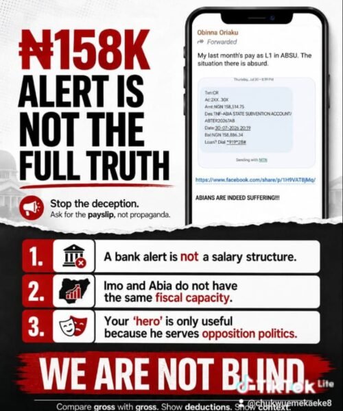 The N158,000 ABSU Salary Story: Where The Deception Begins – By Pastor Prof Chukwuemeka Ifegwu Eke