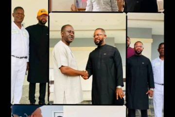 Ikenna Ukwa Pays Courtesy Visit To Dr. Uchechukwu Sampson Ogah At His Onuaku Country Home, Uturu