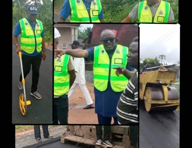 GODA: First Phase Of Abia-Amamiri Road Nears Completion As Asphalt Laying Progresses
