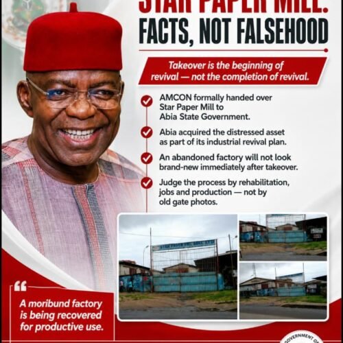 Star Paper Mill: Facts Not Falsehood – By Pastor Prof Chukwuemeka Ifegwu Eke