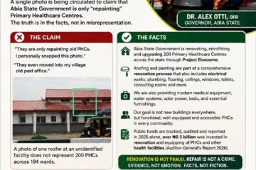 One Roofer, One Photograph, One Sweeping Verdict: How a PHC Renovation Was Turned Into “Evidence Of Fraud”  – By Pastor Prof Chukwuemeka Ifegwu Eke