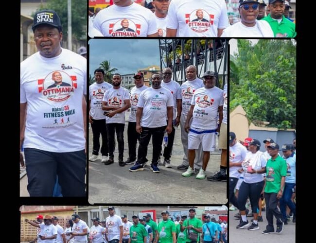 Abia @35: OTTIMANIA LEGACY MOVEMENT Backs Otti’s 2027 Re-Election, Embark On Solidarity Road Walk In Umuahia