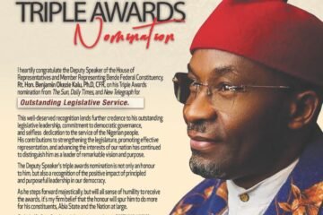 Congratulatory Message To Rt. Hon Benjamin Kalu, Ph.D, CFR, On His Triple Awards Nomination