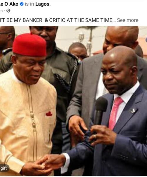 You Can Be A Banker And A Critique- The Two Roles Are Not Mutually Exclusive- Pastor Prof Chukwuemeka Ifegwu Eke