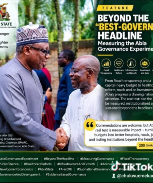 Beyond The “BEST GOVERNED” Headline: Measuring The Abia Governance Experience – By Pastor Prof Chukwuemeka Ifegwu Eke