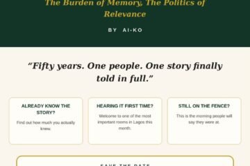 OHANAEZE AT 50: The Book Everyone’s About To Be Talking About