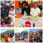 Mammoth Crowd As Ikenna Nicolas Ukwa Accompanied Senator Orji Uzor Kalu For A Tour Of Okamu And Ohafor Wards In Ohafia