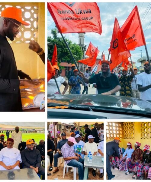 Ikenna Ukwa’s Triumphant Appearance Into Ania Ohafia Ward As He Accompanied Senator O.U. Kalu For His Ward -To- Ward Tour