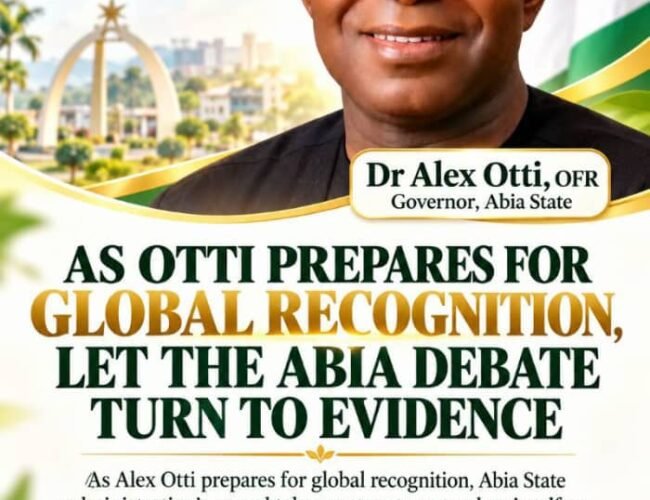 As Otti Prepares For Global Recognition, Let The Abia Debate Turn To Evidence- By Pastor Prof Chukwuemeka Ifegwu Eke