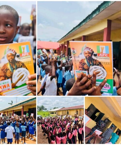 Schools In Okamu And Ohafor Benefits From Ikenna Ukwa’s Educational Materials Supply As His Promise Of N100Million Educational Trust Fund For Arochukwu/Ohafia Federal Constituency Re-echoes